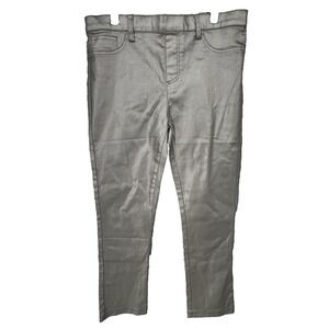 NEW Anna & Ava Faux Leather Metallic Pants Women LARGE Gold 27" Inseam